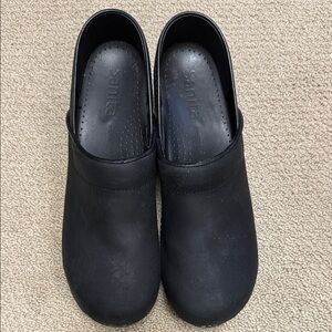 Sanita Matte Black Slip-On Clogs